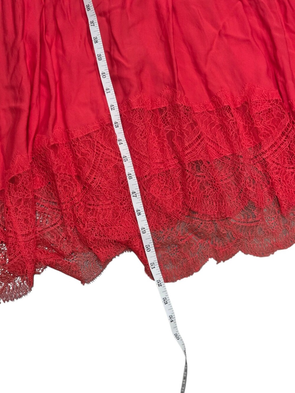 ​REISS Henley Romantic Lace Cami Midi Dress in Coral Red EU38/US 6 - Picture 10 of 15